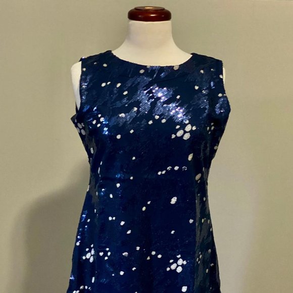 womens navy cocktail dress